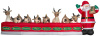 Santa Feeding Eight Reindeer Colossal Christmas Inflatable
